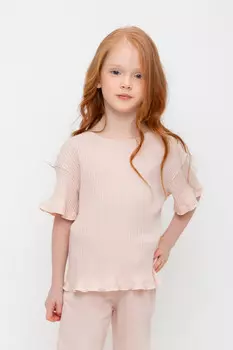 Футболка для девочек CROCKID, К 302359, цвет - розовый