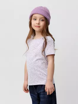 Футболка для девочек CROCKID, КП 302664, цвет - фиолетовый