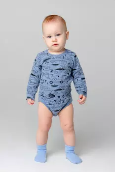 Боди для новорожденных CROCKID, К 6342, цвет - голубой