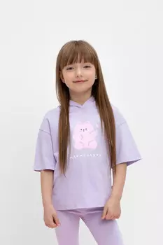 Футболка для девочек CROCKID, КР 302400, цвет - фиолетовый