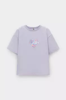 Футболка для девочек CROCKID, КР 302683-1, цвет - фиолетовый