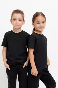 Футболка для мальчиков CROCKID, К 302125, цвет - черный
