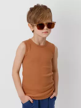 Футболка для мальчиков CROCKID, КП 301749, цвет - коричневый