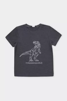 Футболка для мальчиков CROCKID, КП 302762/1, цвет - темно-серый