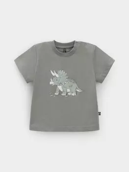Футболка для мальчиков CROCKID, КР 302700, цвет - хаки