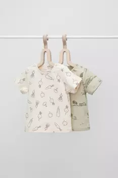 Футболка для новорожденных CROCKID, К 302522-2уп, цвет - зеленый
