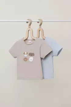 Футболка для новорожденных CROCKID, К 302760-2уп, цвет - бежевый