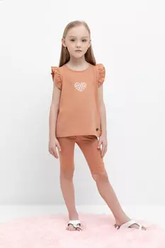 Бриджи для девочек CROCKID, КР 4036, цвет - коричневый