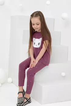 Бриджи для девочек CROCKID, КР 4074, цвет - фиолетовый