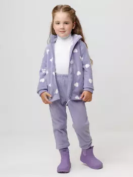 Брюки для девочек CROCKID, ФЛ 40006/6 ГР, цвет - фиолетовый
