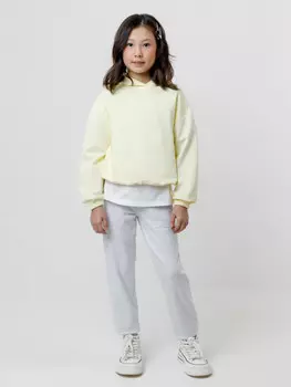Брюки для девочек CROCKID, К 400575, цвет - серый