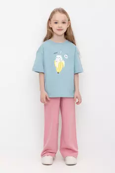 Брюки для девочек CROCKID, К 400698, цвет - розовый