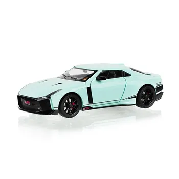 1/24 Nissan GTR50 Ares литые игрушечные машинки из сплава металлическая игрушечная модель автомобиля коллекция звуков и света детские игрушки красный
