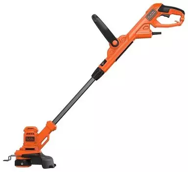 Триммер BLACK &amp; DECKER BESTA525-QS, 450Вт, 7300 об/мин, сетевой, реж.эл.: леска, d-образная рукоять, нижнее положение двигателя, 2.4 кг