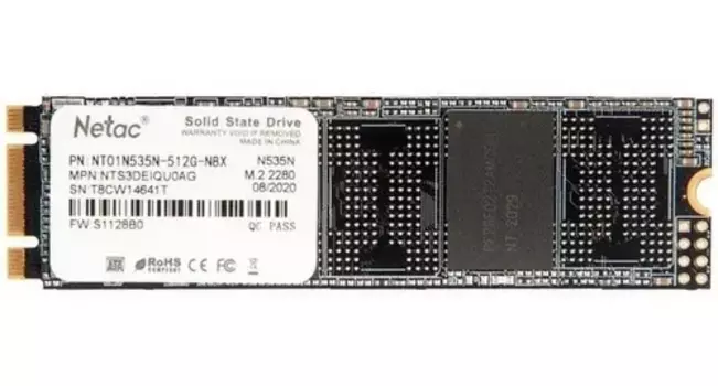 Твердотельный накопитель (SSD) Netac 512Gb N535N, 2280, M.2 (NT01N535N-512G-N8X)
