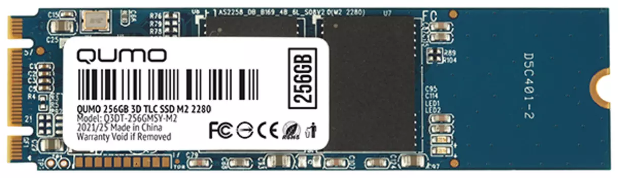Твердотельный накопитель (SSD) Qumo 256Gb Novation TLC 3D, 2280 BM, M.2 (Q3DT-256GMSY-M2)