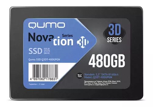 Твердотельный накопитель (SSD) Qumo 480Gb Novation, 2.5", SATA3 (Q3DT-480GPGN)