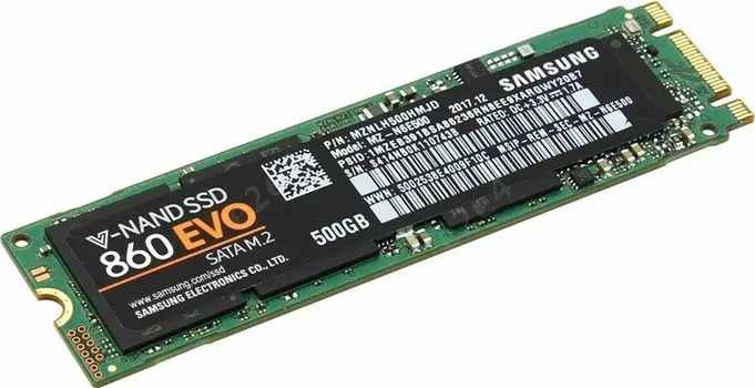 Твердотельный накопитель (SSD) Samsung 500Gb 860 EVO, 2280, M.2 (MZ-N6E500BW)
