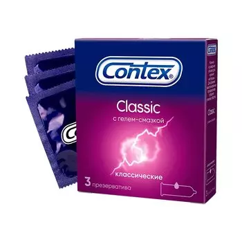 Contex Classic Презервативы классические с гелем-смазкой 3 шт