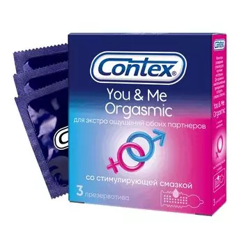 Contex You & Me Orgasmic Презервативы со стимулирующей смазкой 3 шт