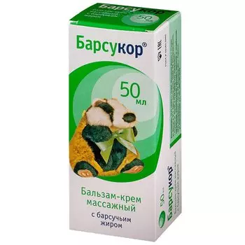 Барсукор бальзам-крем детский массажный с барсучьим жиром 50 мл