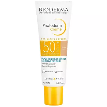 Bioderma Photoderm Крем тональный солнцезащитный SPF 50+ для сухой кожи Светлый оттенок 40 мл