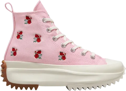 Кроссовки Converse Run Star Hike Platform High Embroidered Floral - Sunrise Pink, розовый
