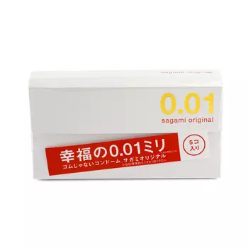 Sagami Original 0.01 - 5 шт. Презервативы полиуретановые 0.01 мм
