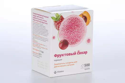 Сахар фруктовый фруктоза, 500 г, порошок