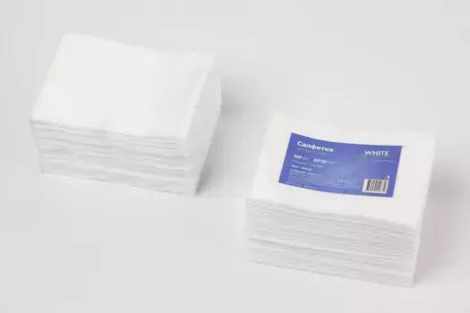 Салфетка 20*30 пачка White line белый, 100штук