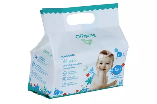 Салфетки Offspring влажн биоразлагаемые, 120 шт