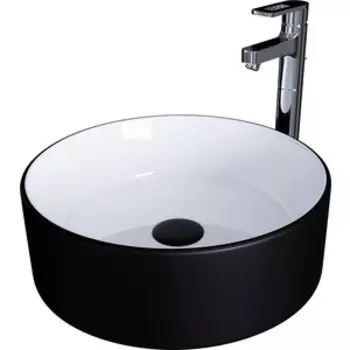 Раковина-чаша Grossman GR-4040BW 36х36 черная/белая внутри