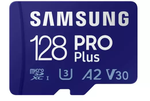 Карта памяти 128Gb microSDXC Samsung PRO PLUS Class 10 UHS-I U3 V30 A2 + адаптер (MB-MD128SA/EU/APC/KR)