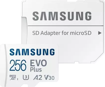 Карта памяти 256 microSDXC Samsung EVO Plus Class 10 UHS-I U3 V30 A2 + адаптер (MB-MC256SA/APC/CN/EU/KR)