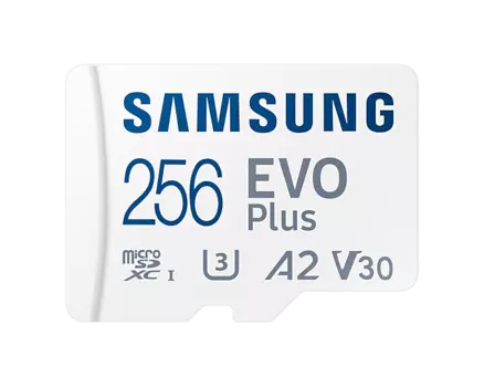 Карта памяти 256Gb microSDXC Samsung EVO Plus Class 10 UHS-I U3 V30 A2 + адаптер (MB-MC256KA/RU/APC/CN/EU/KR/ПИ)