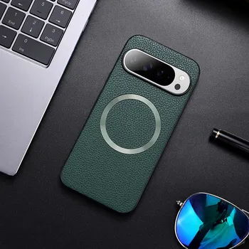 Для Magsafe чехол из магнитной ткани для телефона Google Pixel 9 8 7 6 Pro Xl 7a 8a 6a тонкий однотонный ударопрочный чехол Google Pixel 9/9 Pro чёрный