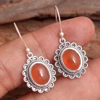 Серебряная серьга 925 пробы, серебряные украшения, серьги ручной работы, подарок для мамы, ювелирные изделия с драгоценными камнями синий