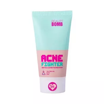 Тональный крем для лица Beauty Bomb Matte & cover foundation ACNE Fighter 01 25мл