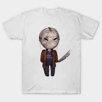 Футболка женская Rah Horde Jason Voorhees Harajuku Print Kawaii футболка летняя женская футболка с коротким рукавом топ футболка S розовый