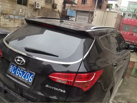 Молдинг-окантовка багажной двери (хром) для Санта Фе 3 (Hyundai Santa Fe)