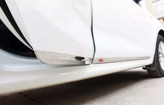 Молдинги на кромки боковых дверей для KIA RIO 2017 -