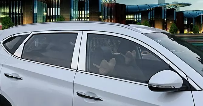 Молдинги окон и оконных стоек (хром) CNT13-15TC-046 для Hyundai Tucson (2015 - по н.в. )