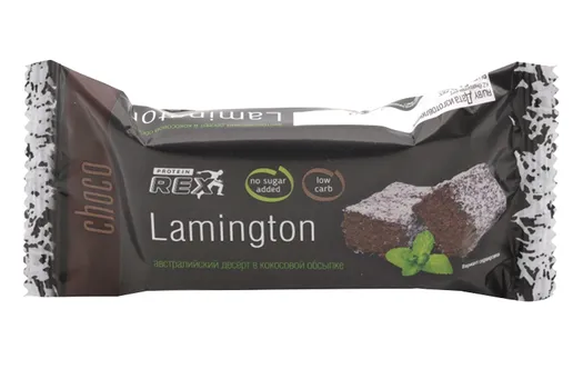 Пирожное ProteinRex Lamington протеин 12% б/сахара шоколад, 50 г