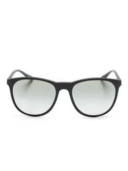 Emporio Armani солнцезащитные очки в круглой оправе, черный