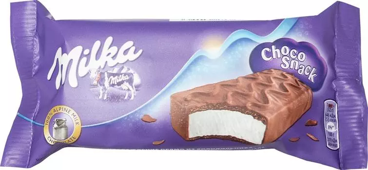 Пирожное Milka бисквитное с кремом с цельным молоком 32г