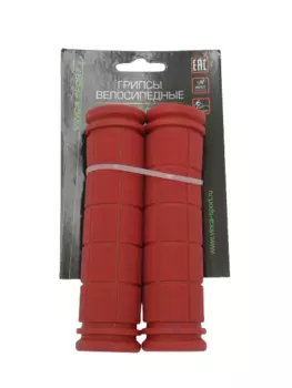 Грипсы велосипедные Vinca Sport, 125мм, резиновые, красные, H-G 38 red