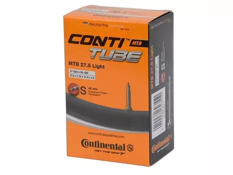 Камера велосипедная Continental MTB 27.5" Light, 47-584 / 60-584, S42, спортниппель, 0182341