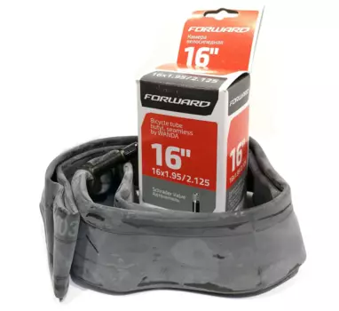 Камера велосипедная FORWARD WANDA TU16, 16x1,95/2,125, бутил, Schrader (AV), VTU16175195001