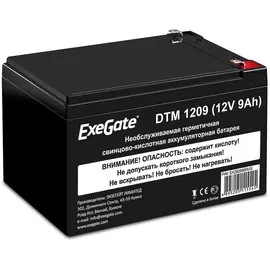 Аккумуляторная батарея для ИБП Exegate DTM 1209, 12V, 9Ah (EX282966RUS)