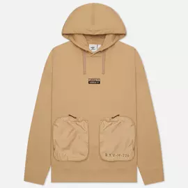 Мужская толстовка adidas Originals Reveal Your Vocal Loose Fit Hoodie, цвет бежевый, размер M